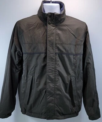 V) Chaqueta Reversible Nautica Vintage Nylon Verde Oliva y Azul Polar Pequeña Foto 1 de 4