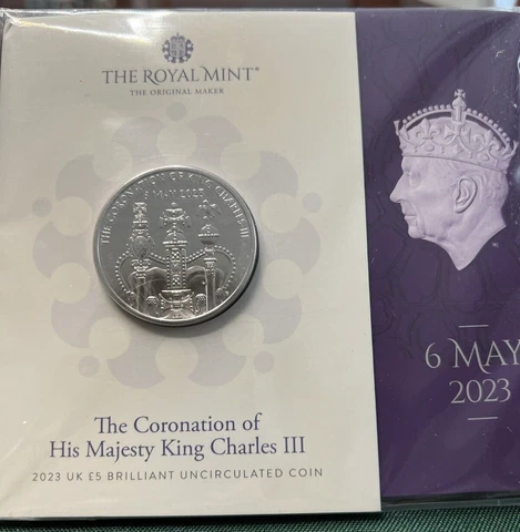 2023 UK The Coronation of His Majesty King Charles III £5 Cover