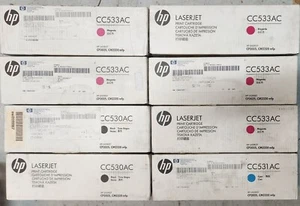 HP 304A Genuine Set of 8 Toners CC530A CC531A CC533A CP2025 CM2320 - Picture 1 of 1
