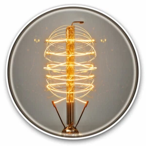 2 x Vinyl Aufkleber 25 cm - Edison Birne Steampunk Retro cool Geschenk #14624 - Bild 1 von 9