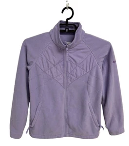 Columbia Sports Wear Co. Junior Girl's Purple Fleece Zip Up Jacket Size L - Picture 1 of 8