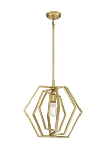 Westinghouse 63697 Pendant Light Champagne Brass Finish 1 Light K38 - Picture 1 of 4