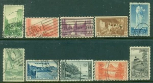SCOTT #'s 740-749 SET, NATIONAL PARKS, USED, ALL STAMPS SOUND, GREAT PRICE! - Picture 1 of 1