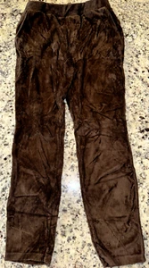 Girls Medium 10-12 Brown Warm Pants for Winter ~ Lands' End ~ Elastic Waist - Picture 1 of 3