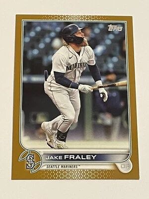 2022 Topps Series 2 Baseball Gold Parallel #/2022 - Jake Fraley - Mariners - Image 1 of 3