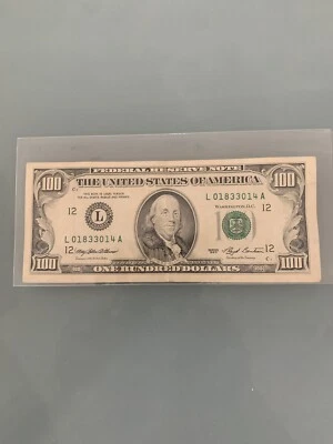 100 Dollar Bill Low serial number 1993  - Image 1 of 2