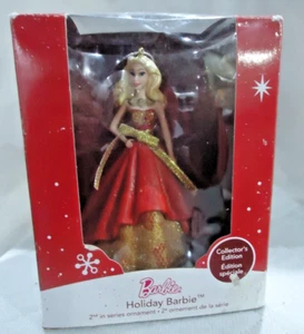 Holiday Barbie 2014 American Greetings Ornament Red and Gold Dress 2nd in Series - Picture 1 of 5
