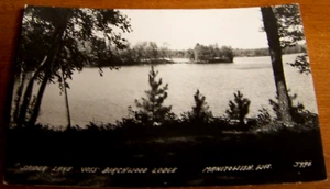Vintage Posted 1958 RPPC Spider Lake Voss' Birchwood Lodge Manitowish Wisconsin - Picture 1 of 1