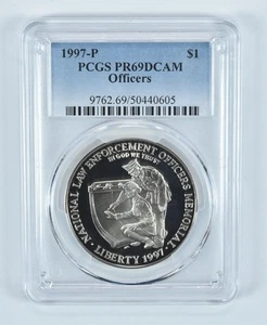 1997-P Law Officers Memorial Commemorative Dollar PR69 DCAM PCGS *3901 - Picture 1 of 5