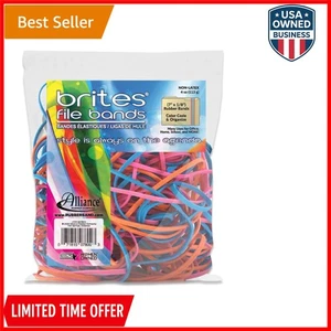 Bandas de archivo Brites surtidas sin látex - 50 unidades en colores brillantes para organizar - Imagen 1 de 2