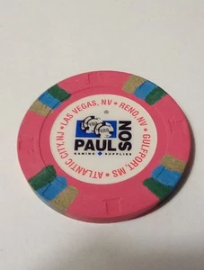 PAUL - SON GAMING CHIP COMPANY LAS VEGAS LOGO $5.00 CHIP GREAT FOR COLLECTION #6 - Picture 1 of 3