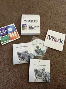 APPLE MAC BOX SET (MAC OS X SNOW LEOPARD, ILIFE, IWORK) COLLECTORS ITEM - Afbeelding 1 van 4