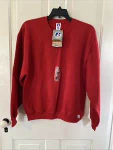 Vintage 90s NWT Russell Athletic Nublend OSU Red Crew Neck Pullover Sz L - Picture 1 of 5