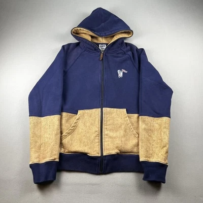 Billionaire Boys Club Hoodie Sweatshirt Mens Medium Blue Tan Wealth Farms Zip - Image 1 of 4