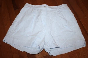 Commense Women's Light Blue Pleated Shorts w/Pockets Elastic Back Waist Size XL - Picture 1 of 3
