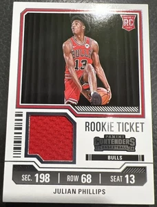2023-24 Panini Contenders Rookie Ticket Swatches Julian Phillips #RTS-PHL (MEM) - Picture 1 of 2
