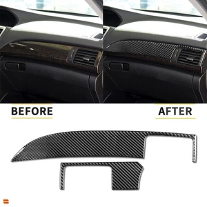 Real Carbon Fiber Front Dash Air Outlet Frame Cover For Honda Accord 2014-2017 - Bild 1 von 8