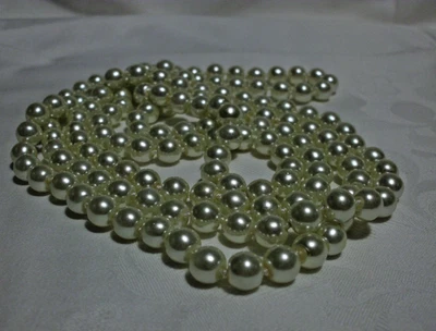 Edle Art Deco Perlenkette Perlweiß 122 -126 cm Lang - Bild 1 von 4