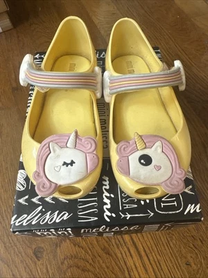 Zapatos Unicornio Mini Melissa Talla 7 Amarillo Foto 1 de 2