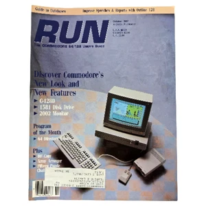 RUN Magazine October 1987 Commodore 64 128 Software Computers Programs Vintage - Bild 1 von 10