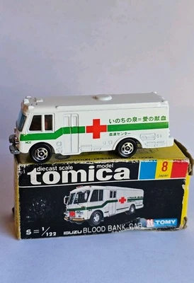 Tomica Black Box No. 8 Isuzu Blood Bank Car Diecast Scale Toy Vehicle Japan Rare - Image 1 of 4