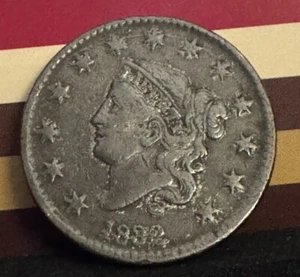1832 Liberty / Coronet  Large One Cent 1c Medium Letters XF  #33 - Picture 1 of 4