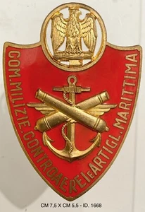 MVSN COMANDO MILIZIE CONTROAEREI E ART. MARITTIMA SCUDETTO PER UFFICIALI CC.NN. - Picture 1 of 6