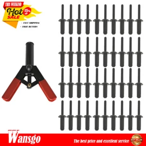 Strumento manuale per rivetti con 40 rivetti poli 41 pezzi pistola per rivetti poli plastica set rapido - Foto 1 di 8