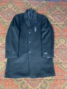 APT 9 Mens sz 40 R Black Peacoat Jacket Coat Brand New 275$ - Picture 1 of 4