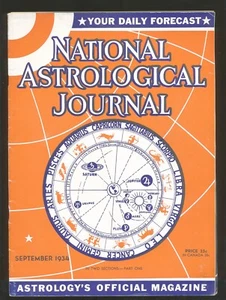 September 1933 NATIONAL ASTROLOGICAL JOURNAL 48 page Magazine - Picture 1 of 2