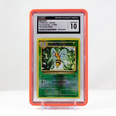 Pokémon Beedrill Reverse Holo 7/108 XY Evolutions - CGC 10 Gem Mint  - Image 1 of 4