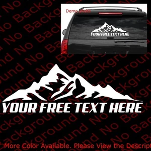 LARGE CUSTOM Your Text Mountain Life Vinyl Die Cut Decal for Overland FT013 - Picture 1 of 7