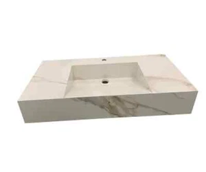 Modern Bathroom wall hung basin sink stone 600 - Picture 1 of 3