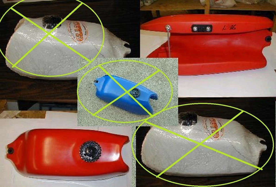 1EA ROJO SOLO TANQUE PLÁSTICO CLARKE "1978" a "1985" ATC70 (TANQUE/ATC7) 1396 Foto 1 de 1