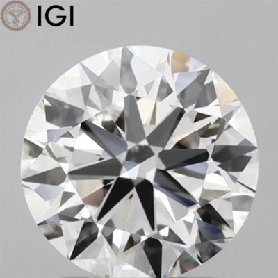 1.50 CT Round Cut with IGI Certificate E Color VS1 Clarity CVD Lab Grown Diamond - Image 1 of 4
