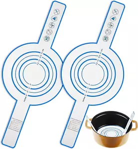 2 Pieces Silicone Baking Mat for Dutch Oven Bread Non-Stick Mat with Long Handle - Picture 1 of 12