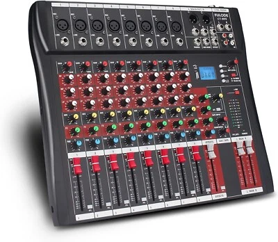 8 Channel Bluetooth Live Studio Audio Mixer Power Mixing Console Board w/USB OP - Image 1 of 4