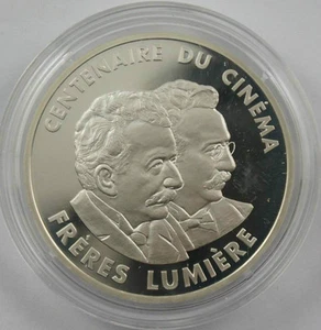FRANCE 100 Francs 1995 Silver Proof Lumiere Brothers - Picture 1 of 4