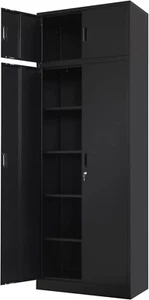 BESFUR Metal Storage Cabinet, 87-Inch Tall Large Garage Storage Cabinet with Adj - Picture 1 of 12