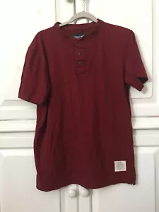 Cherokee boy's red short sleeve top button crew neck shirt size 16-18 XL - Picture 1 of 6