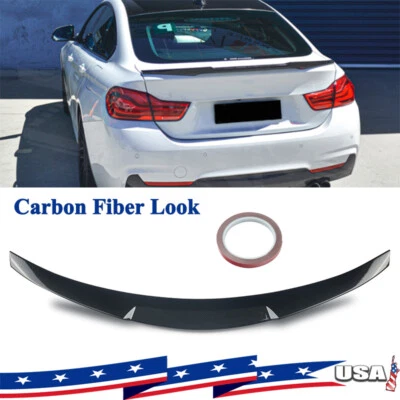 M4 Style Carbon Color Rear Spoiler For 2014-20 BMW F36 430i 435i 440i Gran Coupe - Image 1 of 4