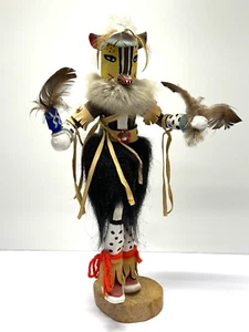 Hopi Kachina Doll Yellow Head Warrior Dancer Star Sikyahote A'hote 13.5" - Picture 1 of 6