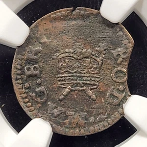 1625-31 England Farthing Charles I | NGC Mint Error XF45 Incomplete Planchet - Picture 1 of 3