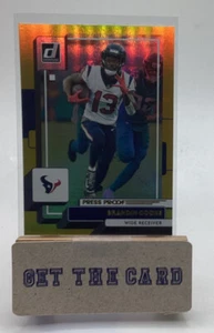 2022 Donruss Gold Holo Press Proof Brandin Cooks Houston Texans #39 - Picture 1 of 2
