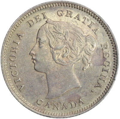 1901 Canada Victoria Silver 5 Cents - Looks UNC! - Image 1 of 2