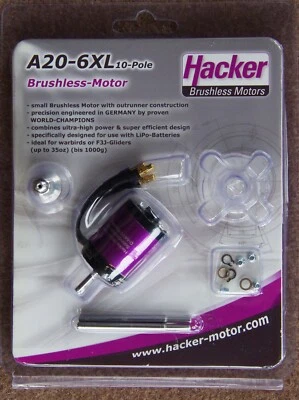 Hacker Brushless Motor A20-6XL 10-Pole EVO - 78 g - 350 W - Bild 1 von 2