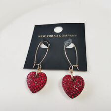 New Rhinestone Heart Drop Dangle Earrings Gift Fashion Women Party Show Jewelry