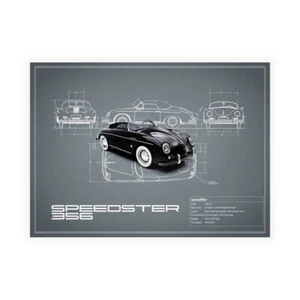 Stampa su Tela su Carta Poster o Quadro Rogan Mark Porsche Speedster 1959 White - Imagen 1 de 2