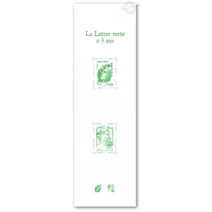 CARNET COMPOSITION VARIABLE N°1521 "LA LETTRE VERTE A 3 ANS" - Picture 1 of 6