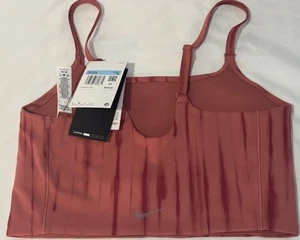 Nuevo Sujetador Deportivo Nike Para Mujer Soporte Ligero Ligeramente Forrado Estampado Longline, Mediano - Imagen 1 de 3